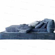 Кровать с мягким изголовьем AL-0700 "August Monte Carlo" (Blue)