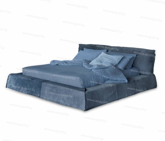 Кровать с мягким изголовьем AL-0700 "August Monte Carlo" (Blue)