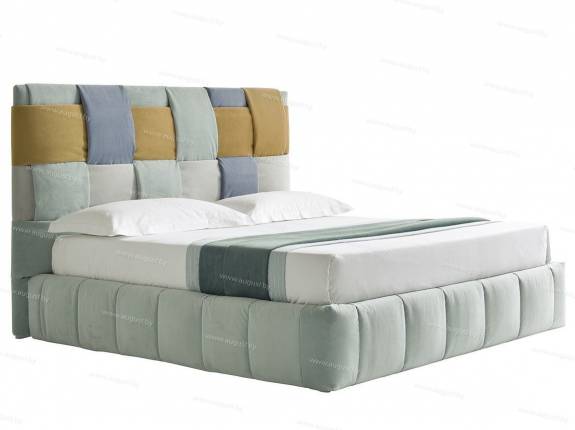 Оригинальная кровать с мягким изголовьем AL-0350 "August Twister"