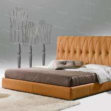 Кровать с мягким изголовьем AL-0067 "Luvia"