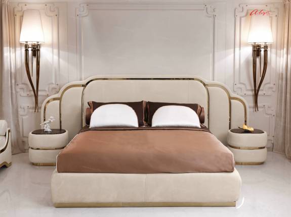 Кровать с мягким изголовьем AL-0400 "August Hilton"