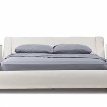 Кровать с мягким изголовьем AL-0053 "August Ferrari" white
