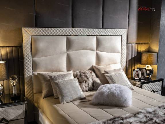 Кровать с мягким изголовьем AL-0050 "August Monaco"