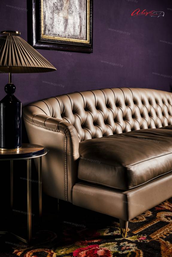Дизайнерский диван AS-0055 "August Barclay" в натуральной коже