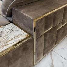 Дизайнерский угловой диван ASA-0300 "August Infinity" в стиле Gold Luxury
