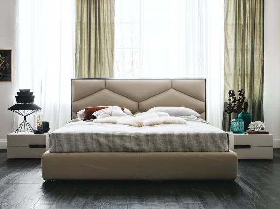Кровать с мягким изголовьем AL-0008 "August Ornamento"