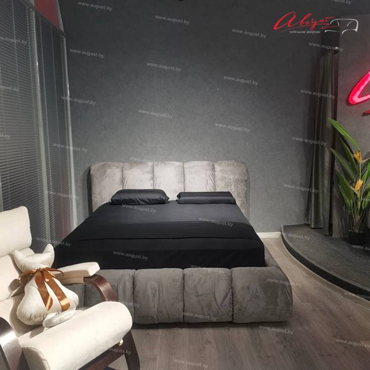 Кровать c мягким изголовьем AL-0004 "August Pafutto"